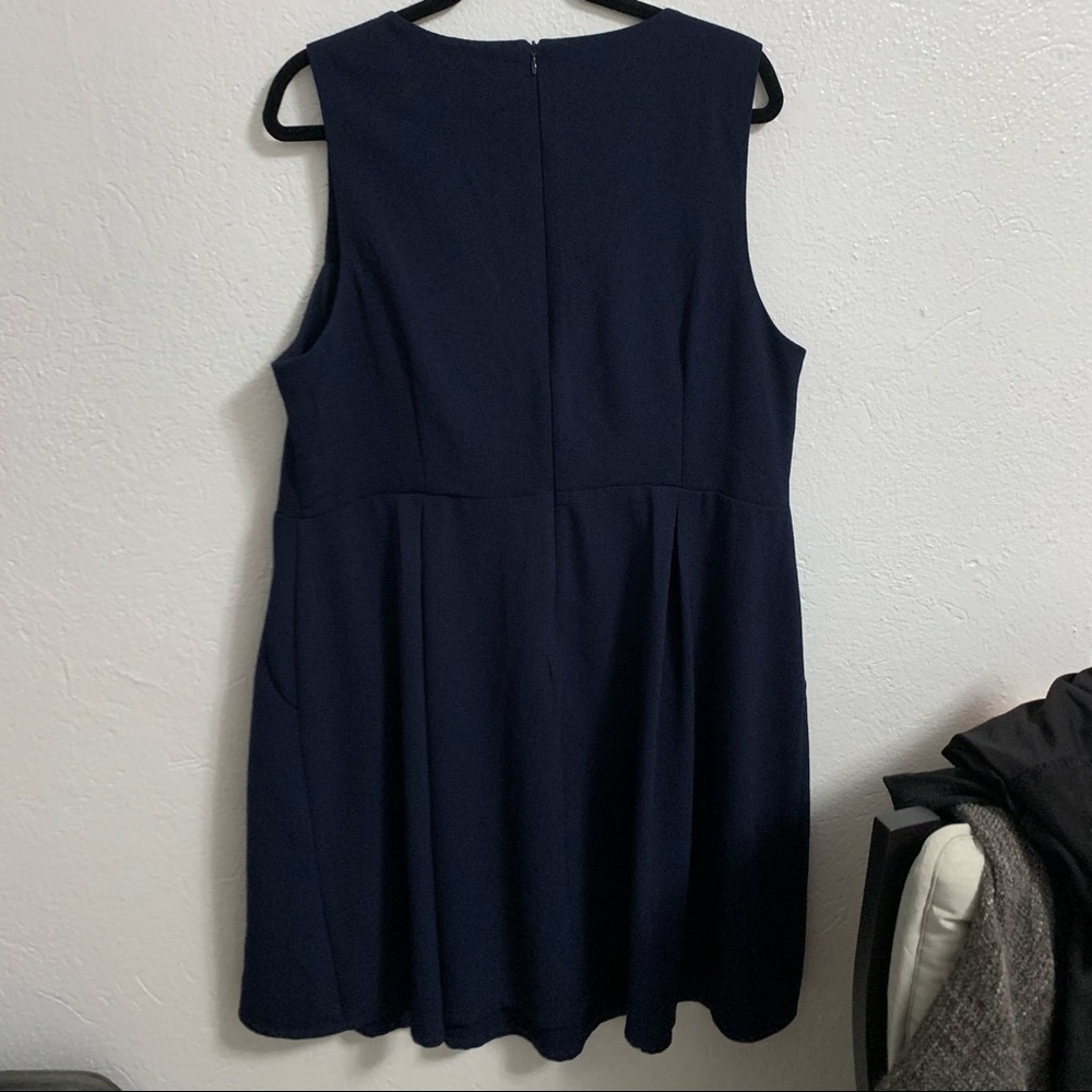 Maurices Navy Blue Pleated Sleeveless Dress - Picture 4 of 4